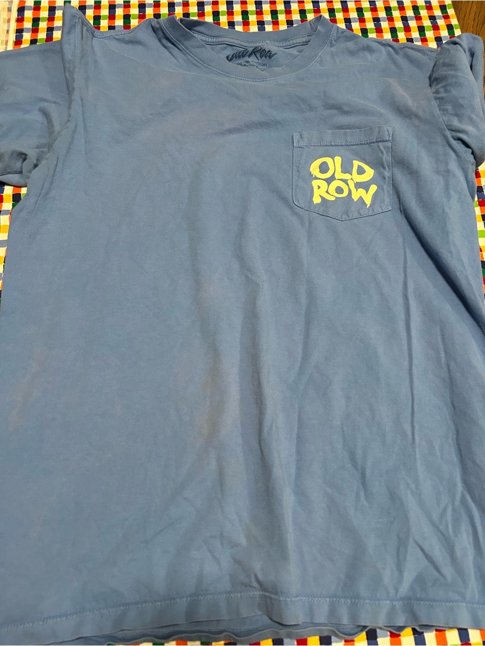 Old Row Men’s Short Sleeve Pocket Tee — Blue M